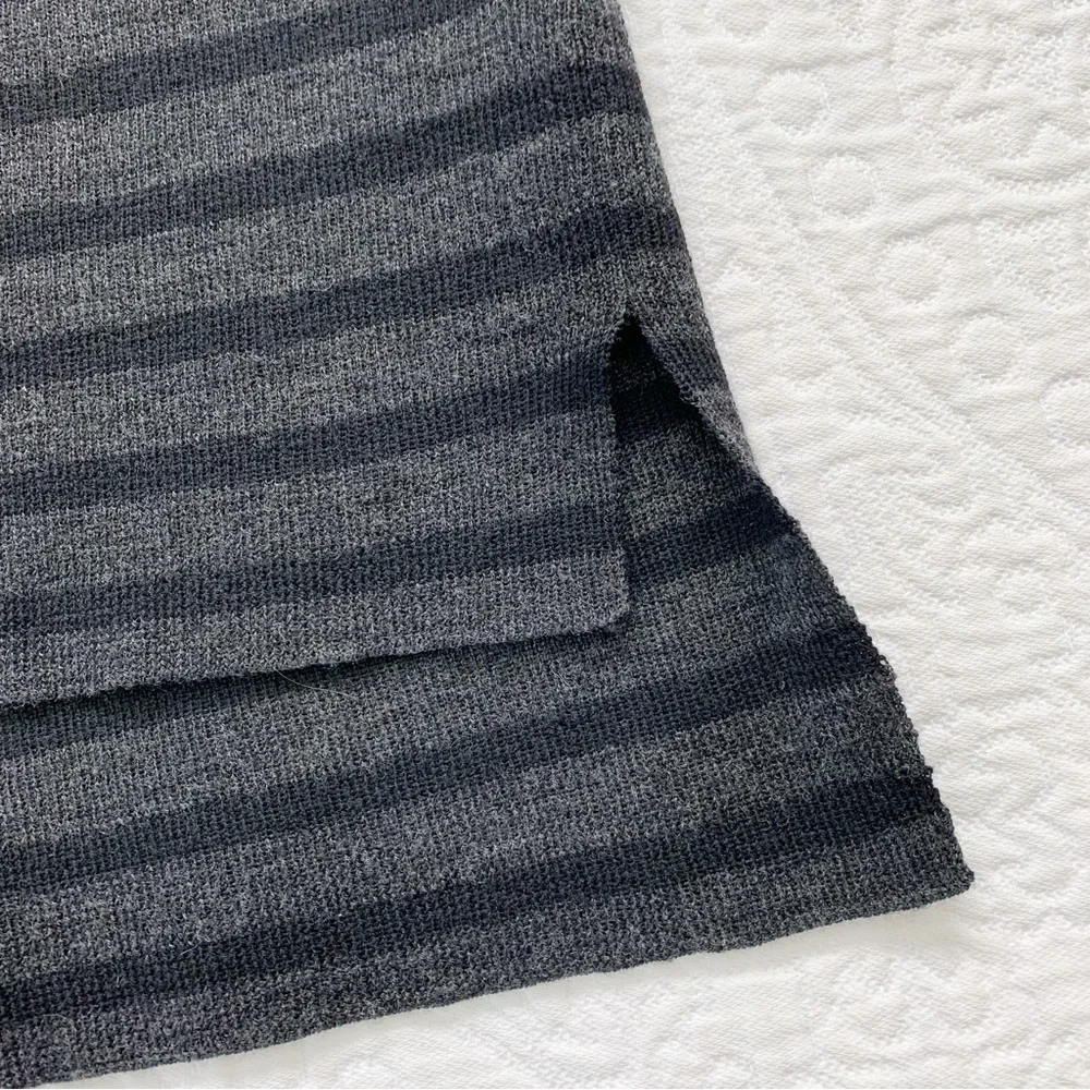 rag & bone Merino Wool Tunic / Mini‎ Sweater Dress, Charcoal and Black